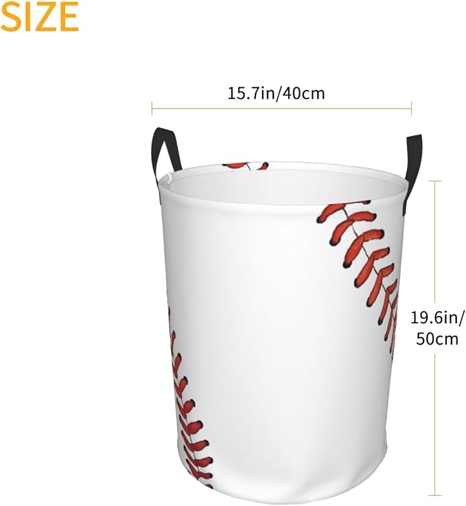 Laundry Basket Baseball Ball Collapsible Large Capacity, Dirty Clothes Basket - Image 6