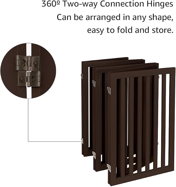 unipaws 120" Extra Wide Pet Gate, Free Standing Dog Gate - Image 6