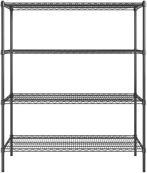 18" x 54" NSF Black Epoxy 4-Shelf Kit - Image 2