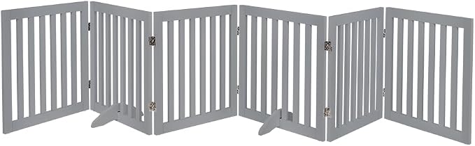unipaws 120" Extra Wide Pet Gate, Free Standing Dog Gate by unipaws