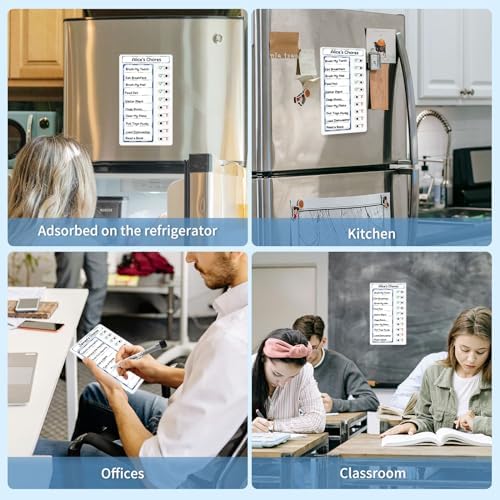 2 Pcs Chore Chart for Kids: Dry Erase My Chores Slider Chart, Magnetic