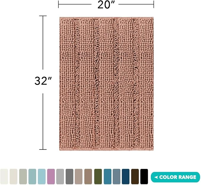 Turquoize Non Slip Shaggy Bathroom Rugs Blue Bath Rugs - Image 2