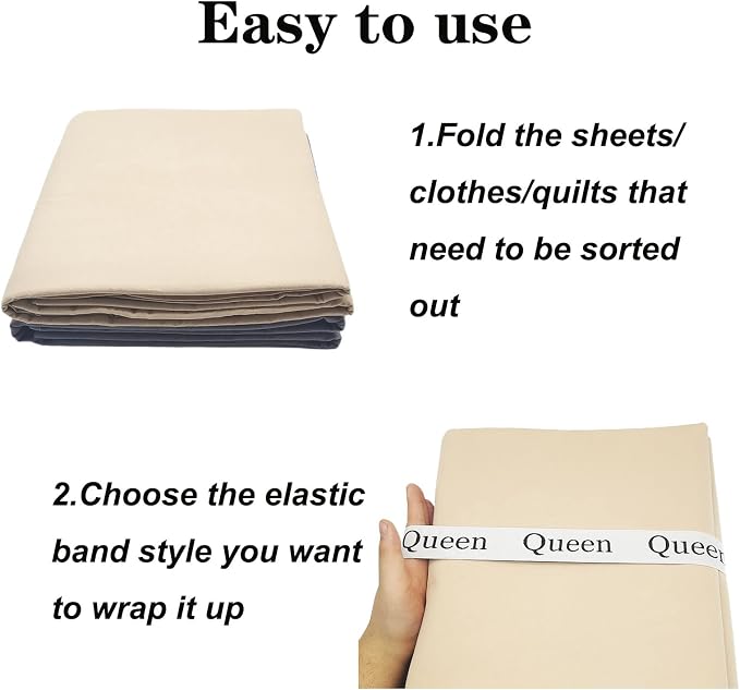 2 Pieces Bed Sheet Organizer Bands, Sheet Organizers and Storage Label Bands - Image 5