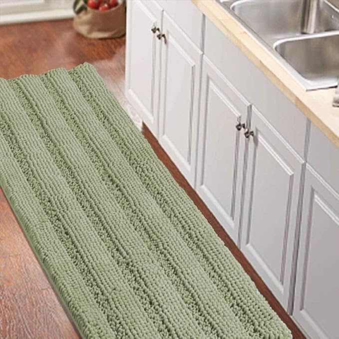 Turquoize Bathroom Runner Area Chenille Rug Oversize Non-Slip Shag Kitchen by Turquoize
