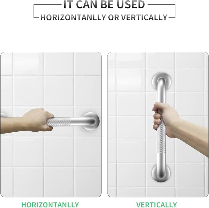 2 Pack 24 Inch Grab Bars for Bathtubs and Showers, Anti Slip Shower Grab Bars - Image 3