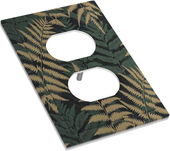 Outlet Covers Botanical Fern Green Leaf Forest 1 Gang Duplex Light Switch Cover - Image 3