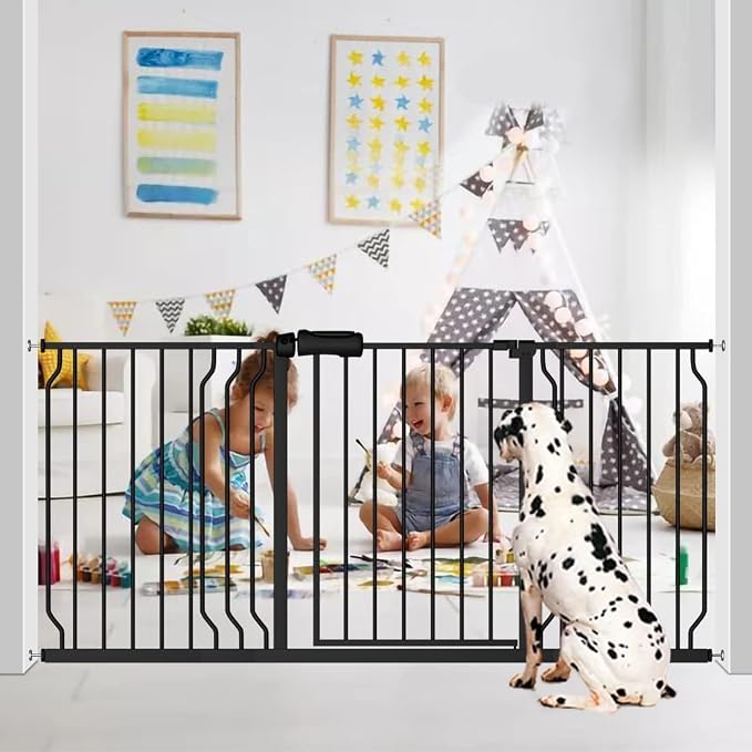 Fairy Baby Extra Wide Baby Gate 71.6-76.3 Inch Wide, Walk Through Pressure - Image 7