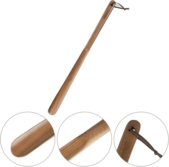 Luxdecor 2 Pack Long Handle Wood Shoe Horn - Image 8