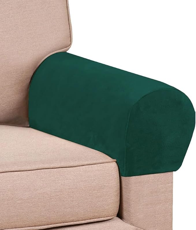Soft Sofa Armrest Covers, Skin-Friendly Stretch Polyester Armrest Covers by Chaexii
