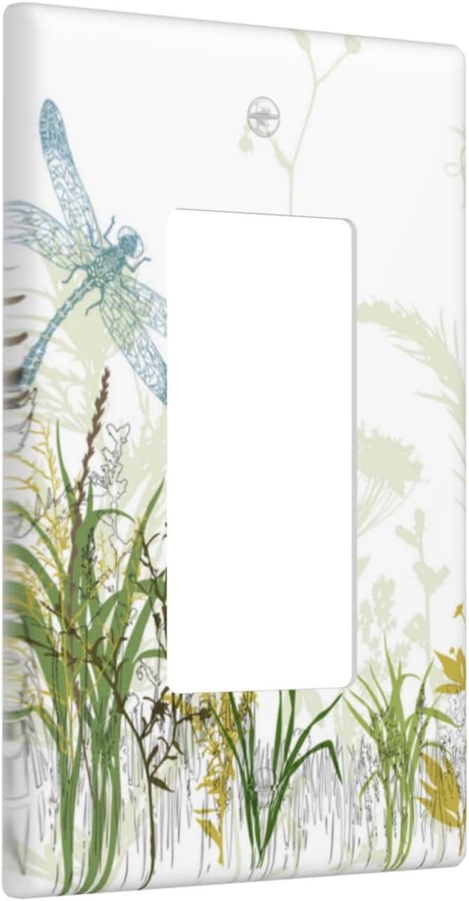 Wild Flower Dragonfly 1 Gang Single Rocker Light Switch Cover Plates Decorative - Image 2