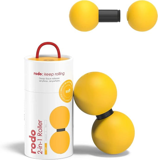 Rodo 2-in-1 Soft Peanut & Lacrosse Ball Roller | Deep Tissue Massage Tool by rodo