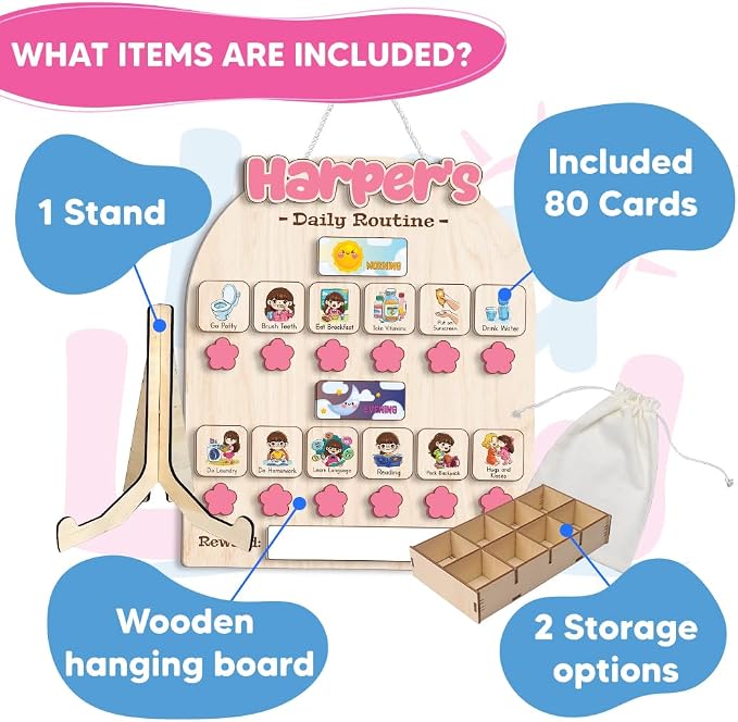 Personalized Wooden Chore Chart - Image 2