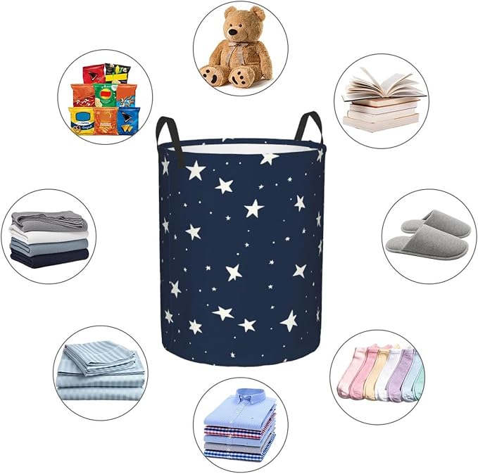Laundry Basket Small Star Collapsible Large Capacity, 63l Dirty Clothes Basket - Image 2