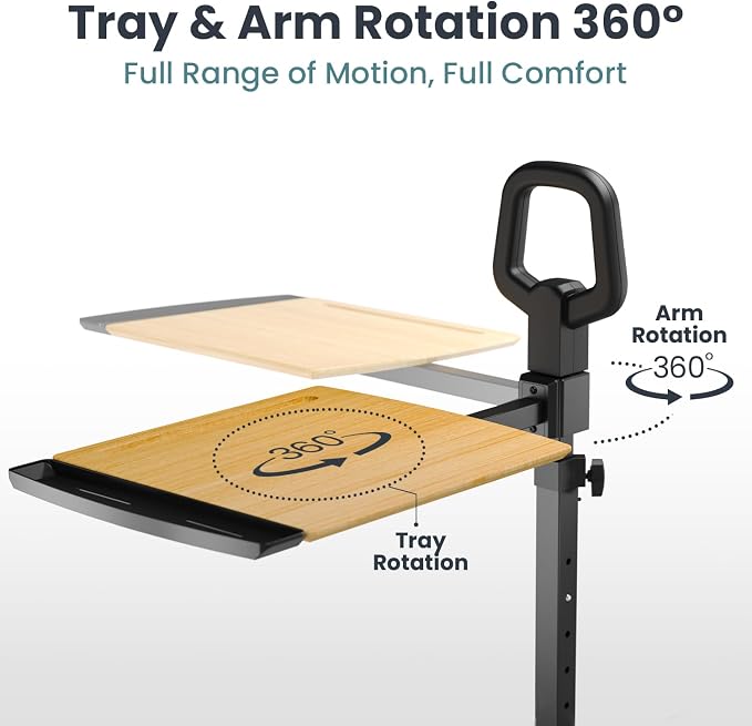 PELEGON Tray Table, 360° Swivel Table - Image 8
