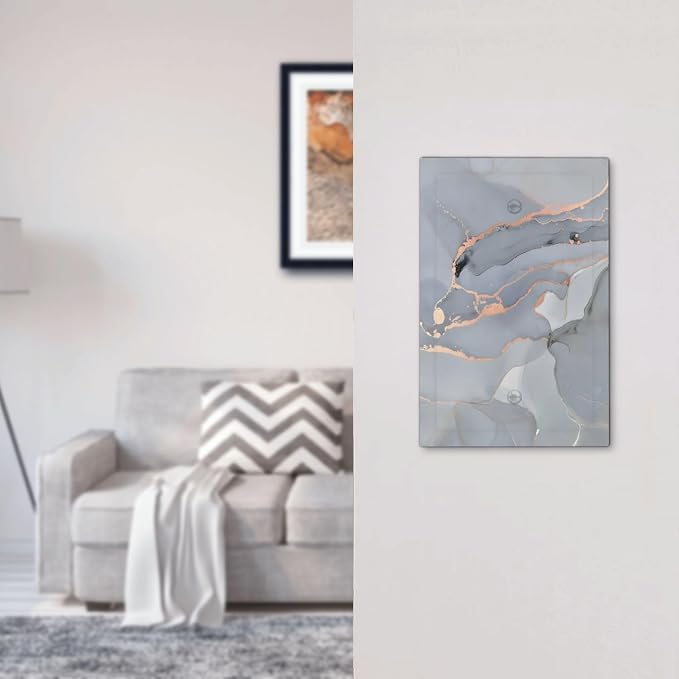 Gray And Gold Marble Abstract Luxury Print Light Switch Cover Plate 1 Gang No - Image 7