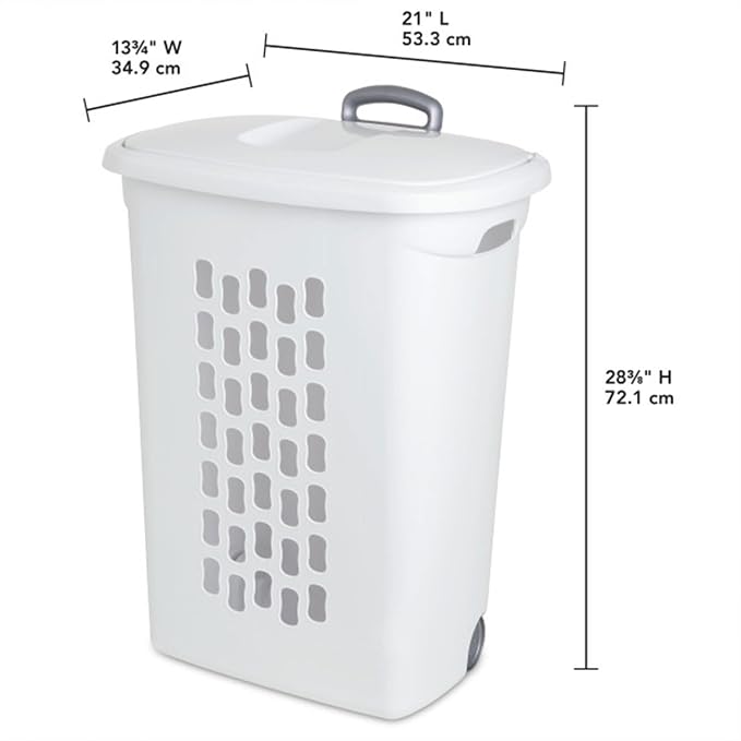 Sterilite 18-Pack Ultra Wheeled Hamper, Laundry Basket w/Flip-Top Lid & - Image 2
