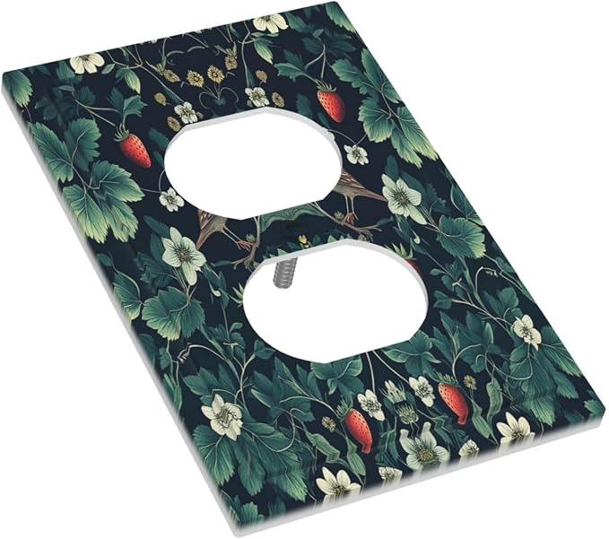 Outlet Covers Strawberry Birds Flowers Plant Morris Floral 1 Gang Duplex Wall - Image 3