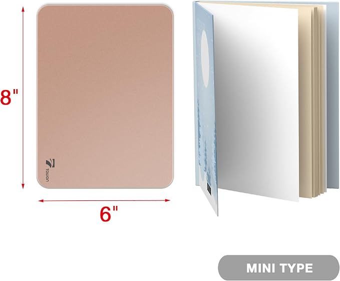 Rose Gold Glossy Mirror Mini Desktop Pure Glass Whiteboard, Small Desktop Dry - Image 7