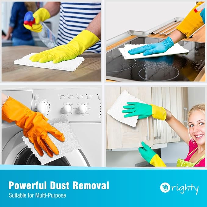 Orighty Cleaning Cloths, Shop Towels 100 Pack, Shop Rags Reusable, Microfiber - Image 6