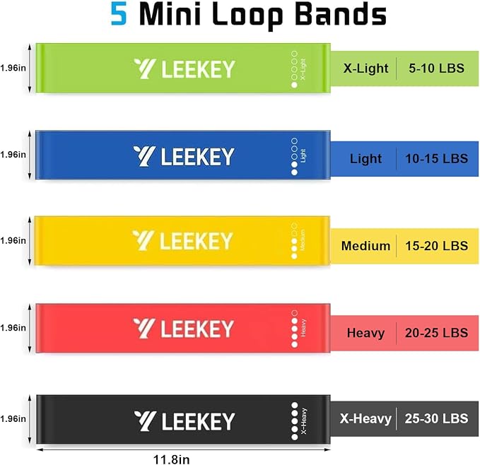 LEEKEY Resistance Bands, Exercise Bands, Pull Up Assist Bands - Image 3