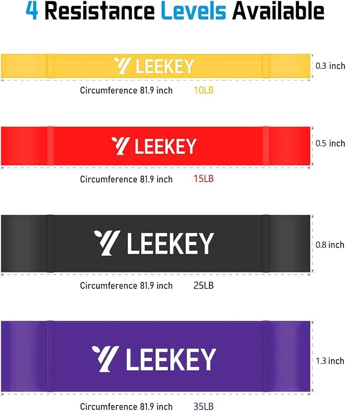 LEEKEY Resistance Bands, Exercise Bands, Pull Up Assist Bands - Image 2