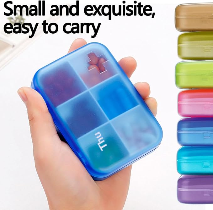 7 Piece Set Pill Organizer 6 Times a Day, Weekly Pill Case, Pill Organizer - Image 6
