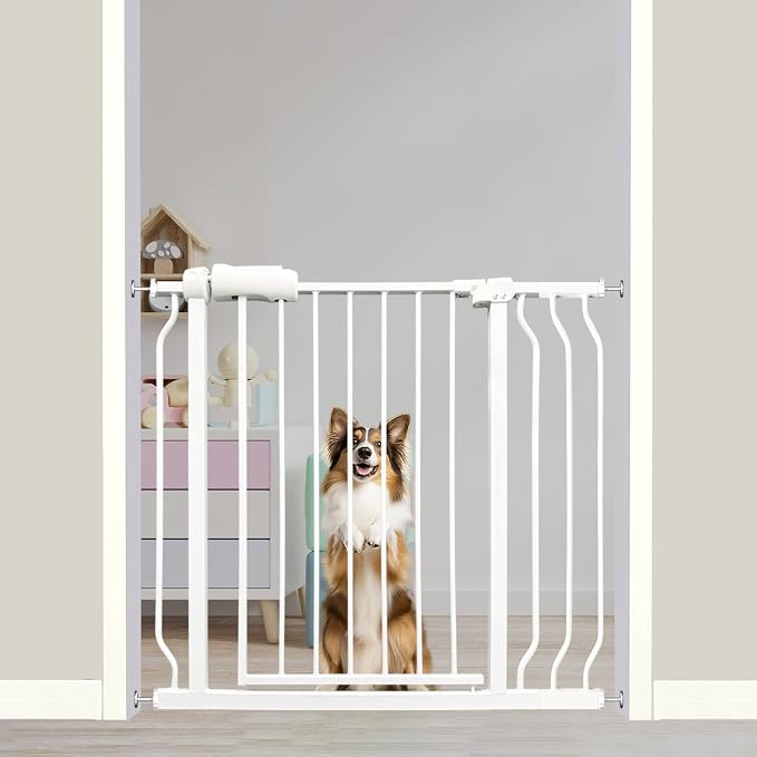 Auto Close Baby & Dog Gate 34-38.5 Inch, Tension Safety Gate Indoor, by Thasamm