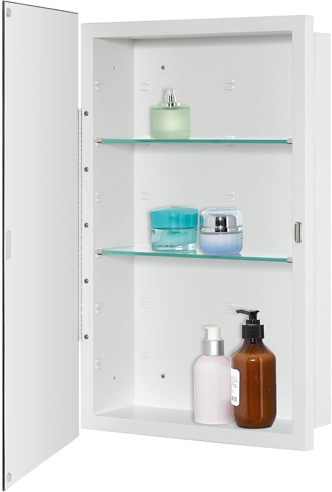 Bathroom Medicine Cabinet with Beveled Edge Mirrored Door 15 x 24 inch - Image 7