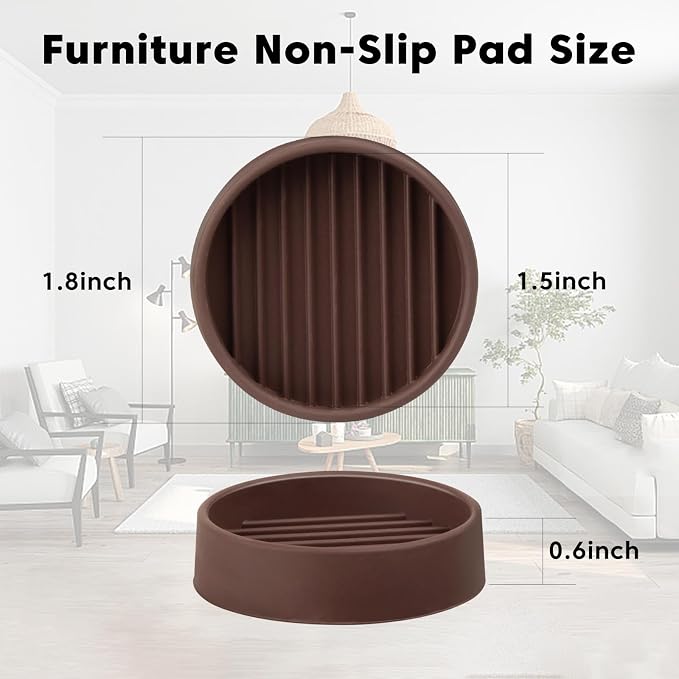 1.5" x 1.5" Rubber Furniture Pads - Image 2