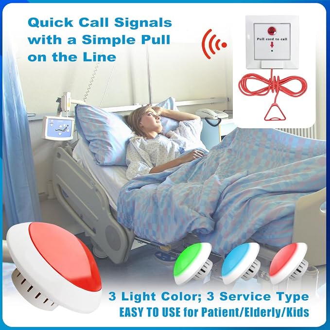 Disabled Person Pull Tag Toilet Bathroom Call Fall Emergenty Fall Shower SOS - Image 3