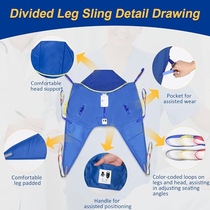 Patient Lift Slings for Home Use, Transfer Aids for Disabled and Elderly - Image 6