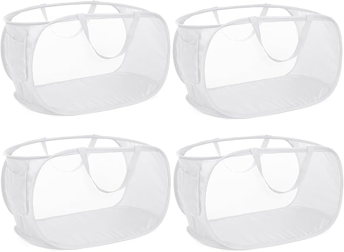4 Pack Collapsible Laundry Baskets, Foldable Laundry Basket - Field & Grace
