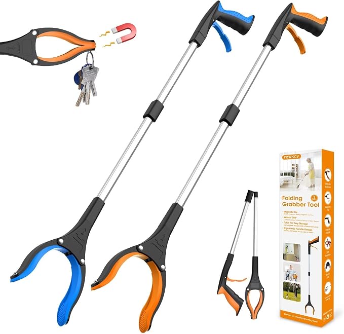 32" Grabber Reacher Tool, Trash Picker Upper Grabber, Lightweight Grabbers by REWKCY
