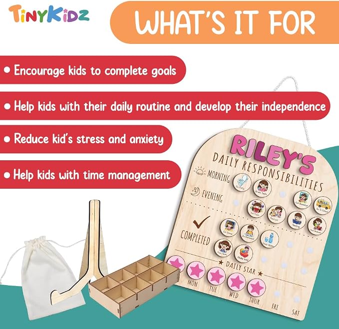 Personalized Wooden Chore Chart - Image 4