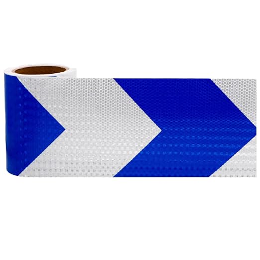 Blue and White Reflective Tape Outdoor Waterproof 12 inch, High Visibility by tuyrchu