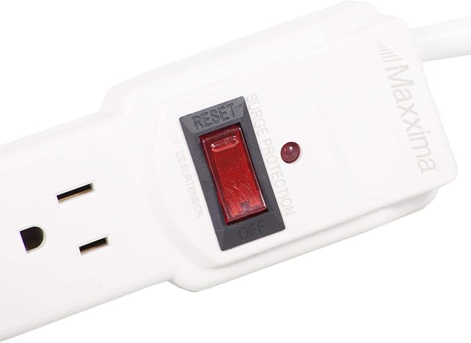 Maxxima 6 Outlet Power Strip Surge Protector - Image 6
