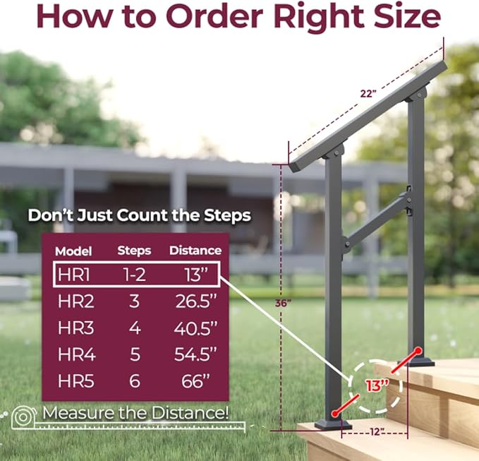 CR Fence & Rail Handrails for Outdoor Steps & Indoor Stair Railing Kit - Image 2