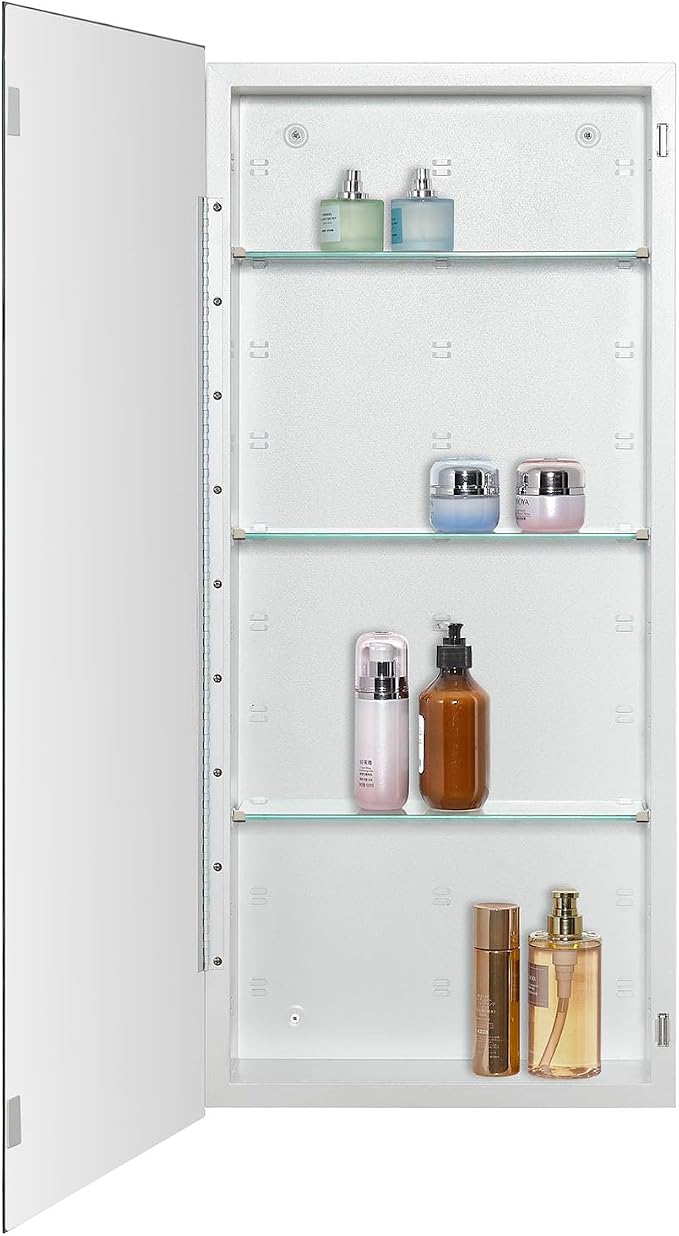 Bathroom Medicine Cabinet with Beveled Edge Mirrored Door 16 x 36 inch - Image 4