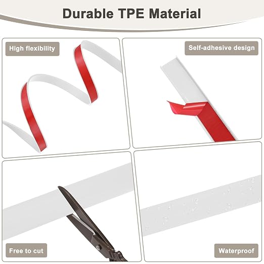 U-Shape Edge Banding, 0.98 Inch x 32.8 FT Self Adhesive Rubber Edge Trim - Image 2