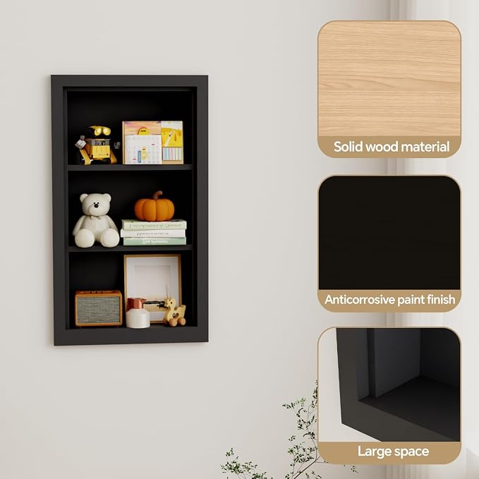 Solid Wood 14 X 24 Recessed Medicine Cabinet, Medicine Cabinet Organizer - Image 7