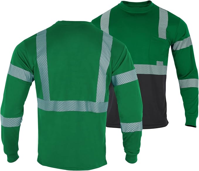 FONIRRA Safety Shirts for Men High Visibility Reflective ANSI Class 2 Hi Vis - Image 2