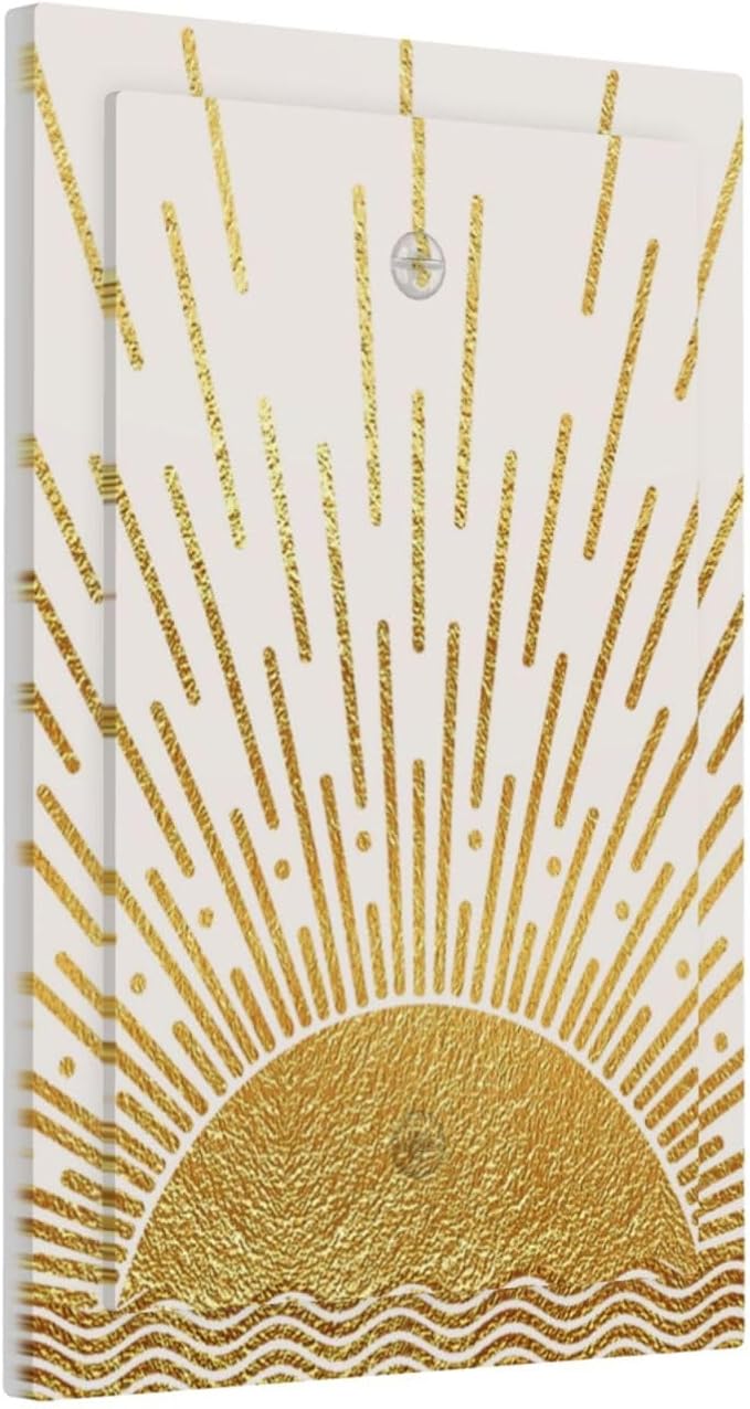 Mid Century Boho Golden Sun Sunrise Sunset Light Switch Cover Plate 1 Gang No - Image 2
