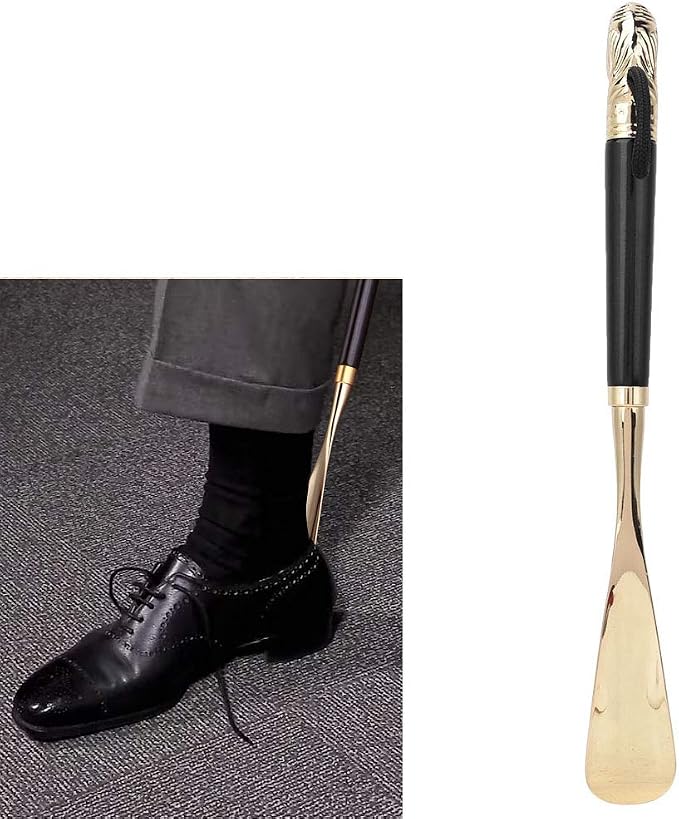 Shoe Horn, Long Handled Metal Lion Head Shoe Lifter - Image 5
