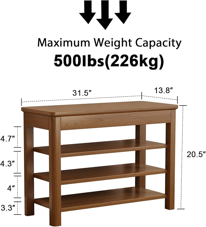 AQIMUELE 3 Tier Shoe Bench - Image 3