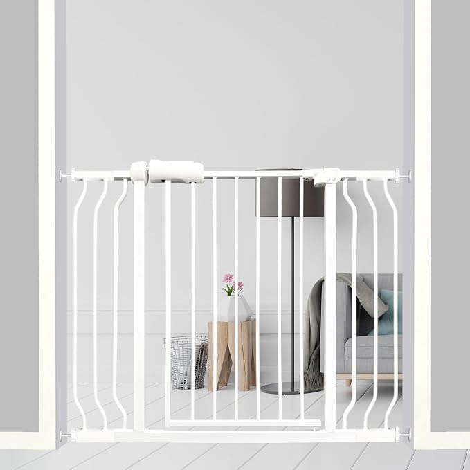 38.5-43.5 Inch Extra Wide Baby & Dog Gate, Pressure Mounted Walk Through by Ghthes+Felle