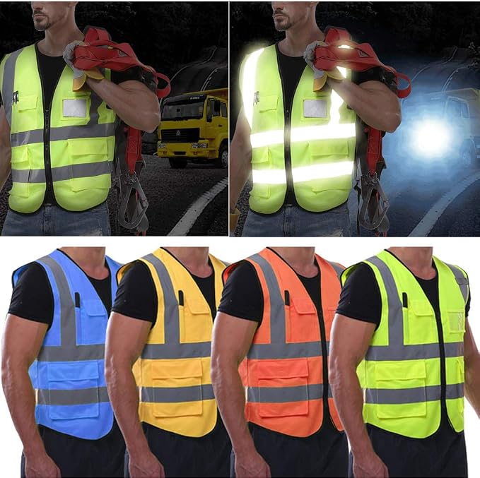 YOWESHOP High Visibility Safety Vest Custom Your Logo Protective Workwear 5 - Image 6
