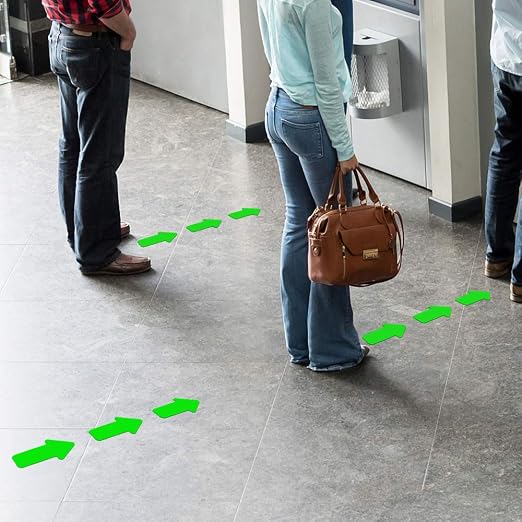 Arrow Floor Sticker Tape 2"×4" Arrow Floor Marking Sticker Sign 200 PCS Arrow - Image 2
