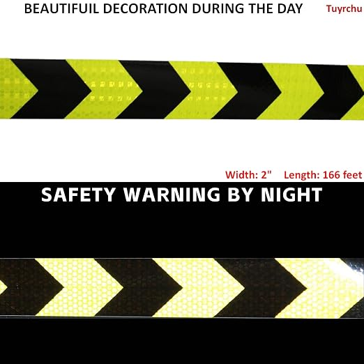 Reflective Tape 2 inch X 166 feet, Outdoor Waterproof Hazard Conspicuity Safety - Image 3