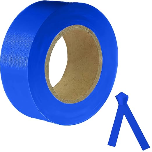 Blue Flagging Tape, 1-3/16" × 300' Surveyors Tape by JIZHGRAD