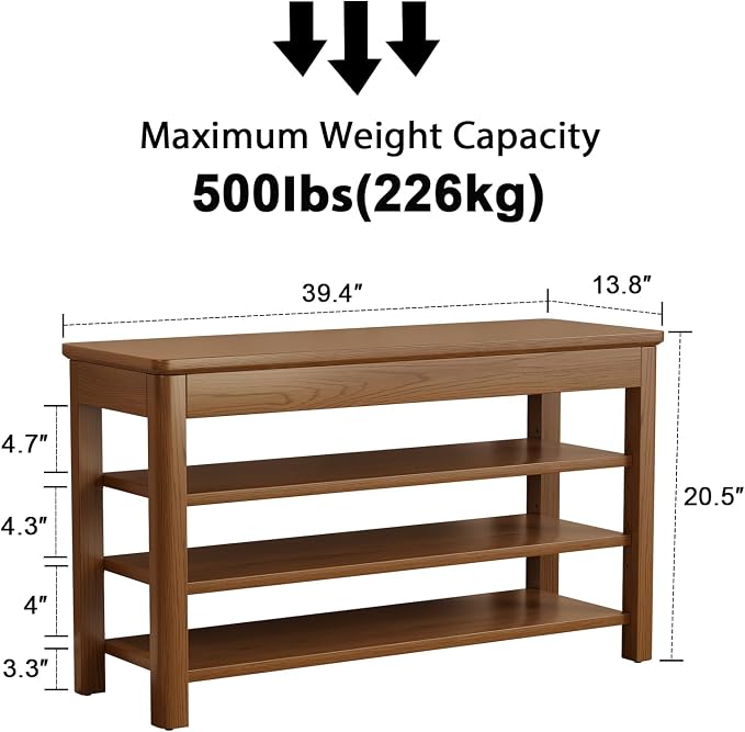 AQIMUELE 3 Tier Shoe Bench - Image 3